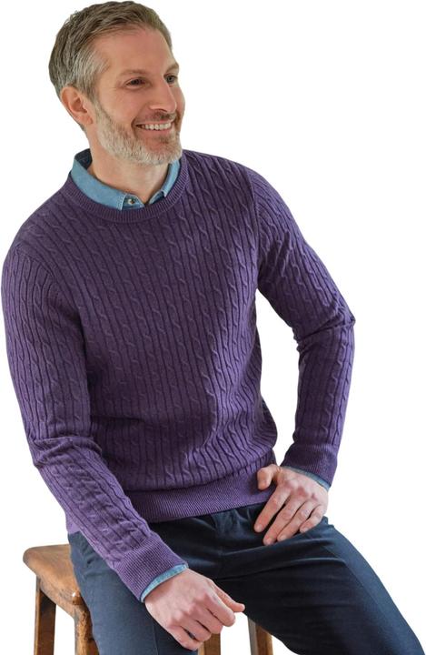 Produktbild Woolovers Kabelstrick Kaschmir Merino Rundhalsausschnitt Pullover (M)