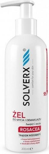 Solverx Gel nettoyant et démaquillant pour la rosacée (Lotion nettoyante, 200 ml)
