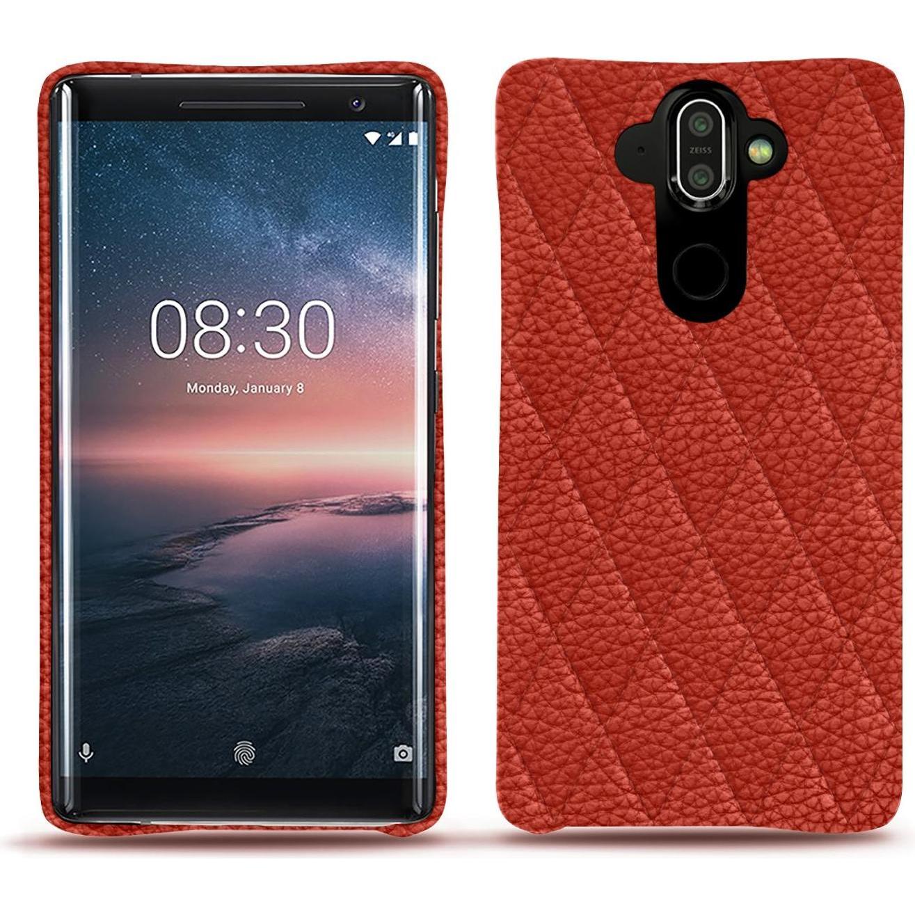 Noreve Lederschutzhülle (Nokia 8 Sirocco), Smartphone Hülle, Orange