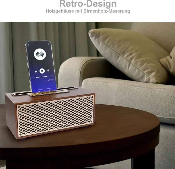 Image du produit Eaxus Radio Bluetooth Vintage Bois (FM, Bluetooth)