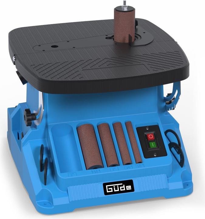 Produktbild Güde Compact 2-in-1 oscillating spindle belt sander with tool-free conversion and adjustable table (500 W)