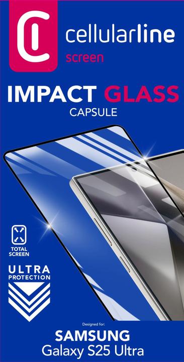 Immagine prodotto Cellularline Impact Glass Capsule - Galaxy S25 Ultra (1 Pezzo/i, Samsung Galaxy S25 Ultra)