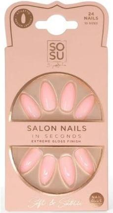 Produktbild Sosu Cosmetics - Artificial nails Soft & Subtle (Salon Nails) 24 pcs (Kunstnägel)