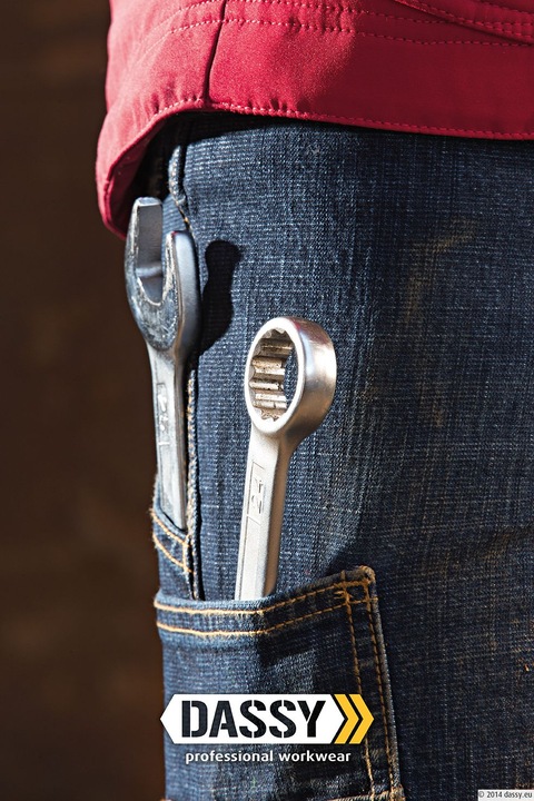 Productafbeelding Dassy Knoxville stretch werkjeans denim blauw maat 46 (46)