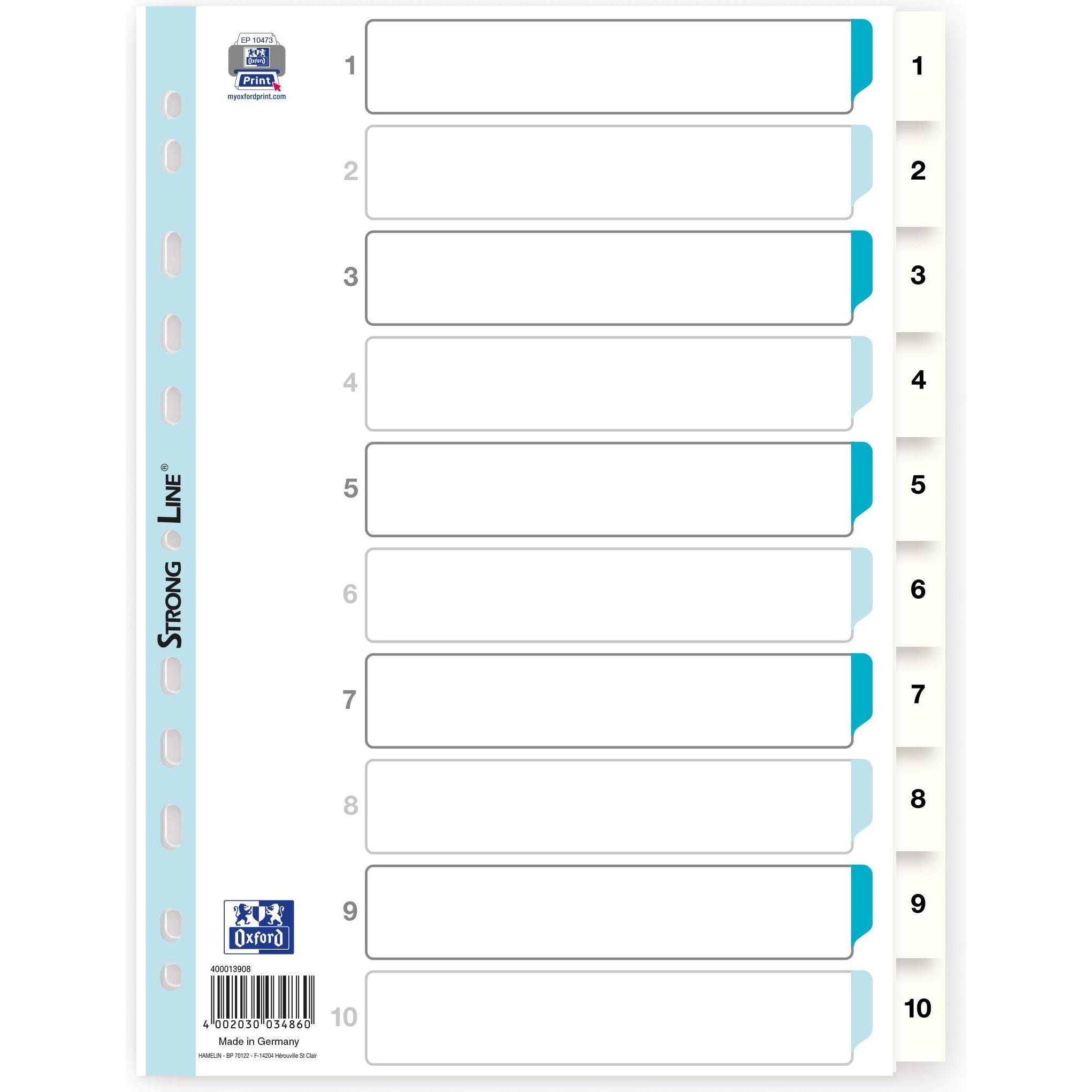 Elba, Ordner Zubehör, Register PP mit Deckblatt