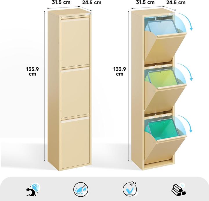 Actual product image Veehaus Küchenmülleimer mit Klappen (45 l)