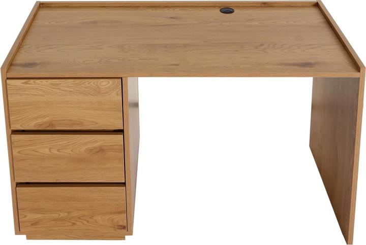 Image du produit Swisshandel24 Bureau HWC-J78, table d'ordinateur, table de travail, tiroir, 78x121x60cm aspect chêne (121 x 60 x 78 cm)