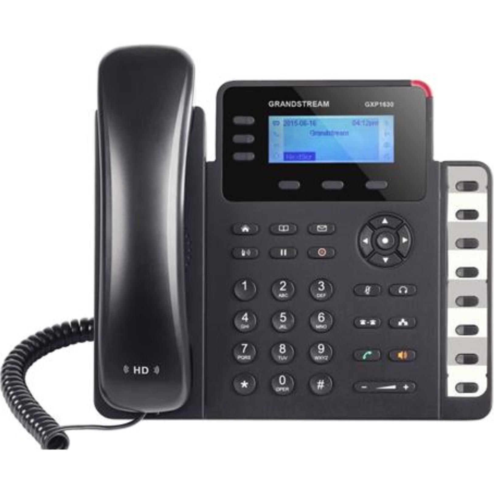 Grandstream GXP-1630, Telefon, Grau, Schwarz