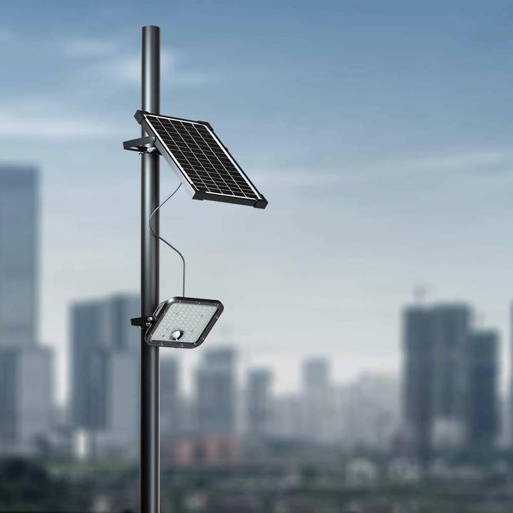 Actual product image V-TAC VT-411CCT 23756 LED-Flutlichtstrahler, Solarmodul 10 W (1500 lm, IP65)