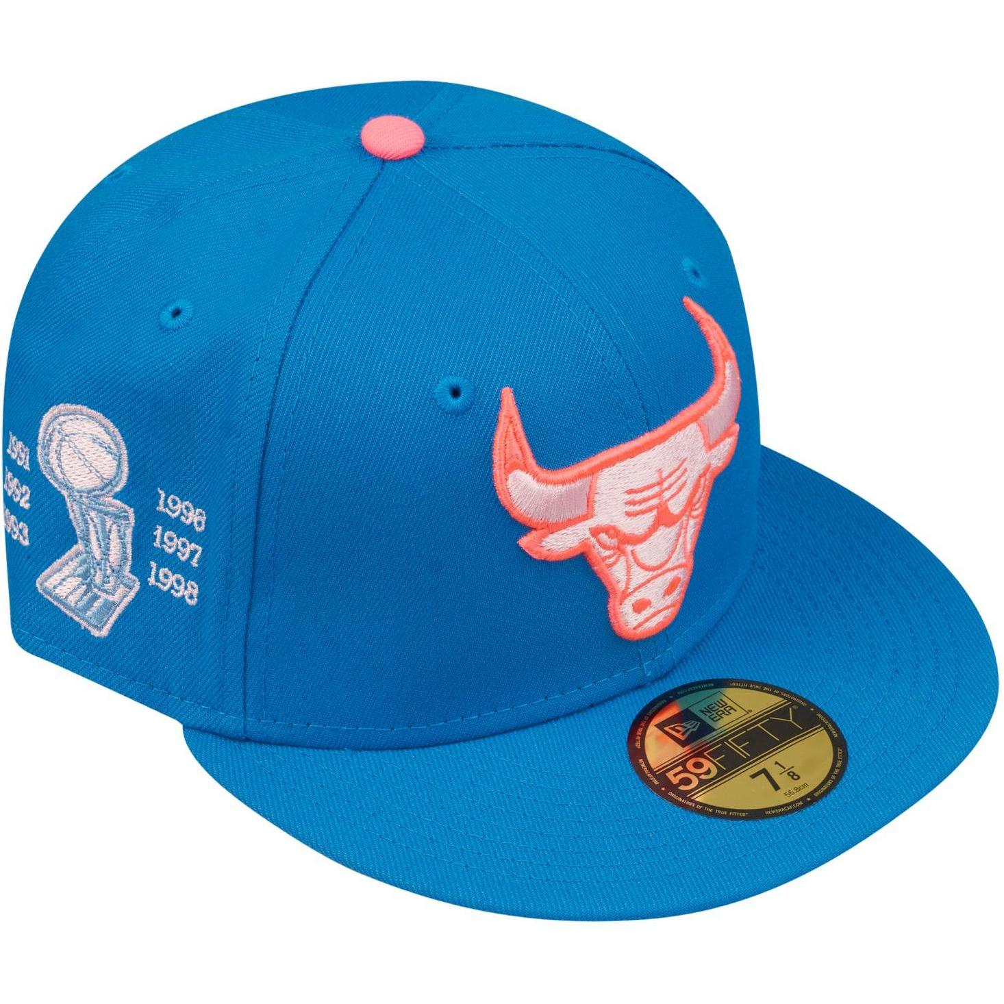 Thumbnail - New Era, Herren, Cap, 59Fifty Fitted Cap - NBA Chicago Bulls sky - 7 7/8, Blau, (7 7/8)