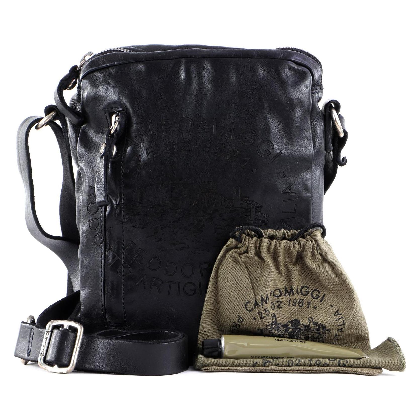 Campomaggi, Damen, Handtasche, Marte Crossbody Small, Schwarz