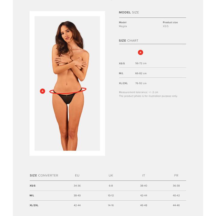 Image du produit Obsessive Celia Noir String Xl/Xxl (XL, XXL)