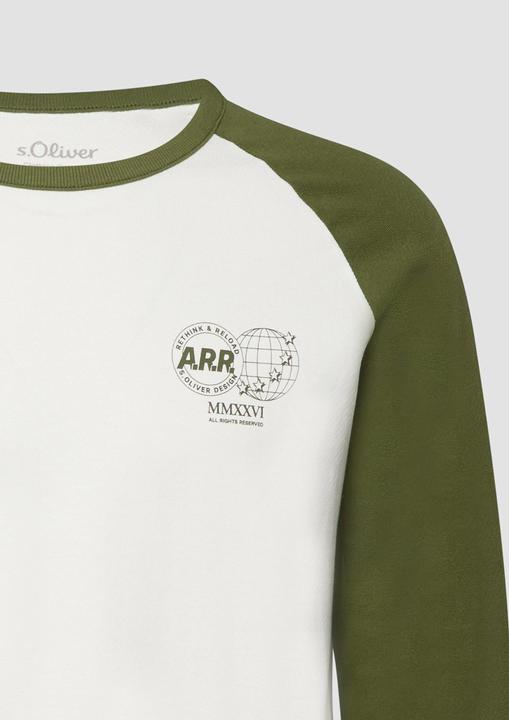 Produktbild s.Oliver T-Shirt Strukturiertes Raglan-Langarmshirt aus Heavy Jersey (S)