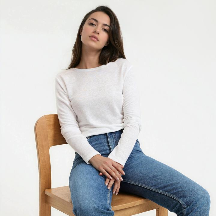 Actual product image La Redoute Collections Shirt with round neckline (S)