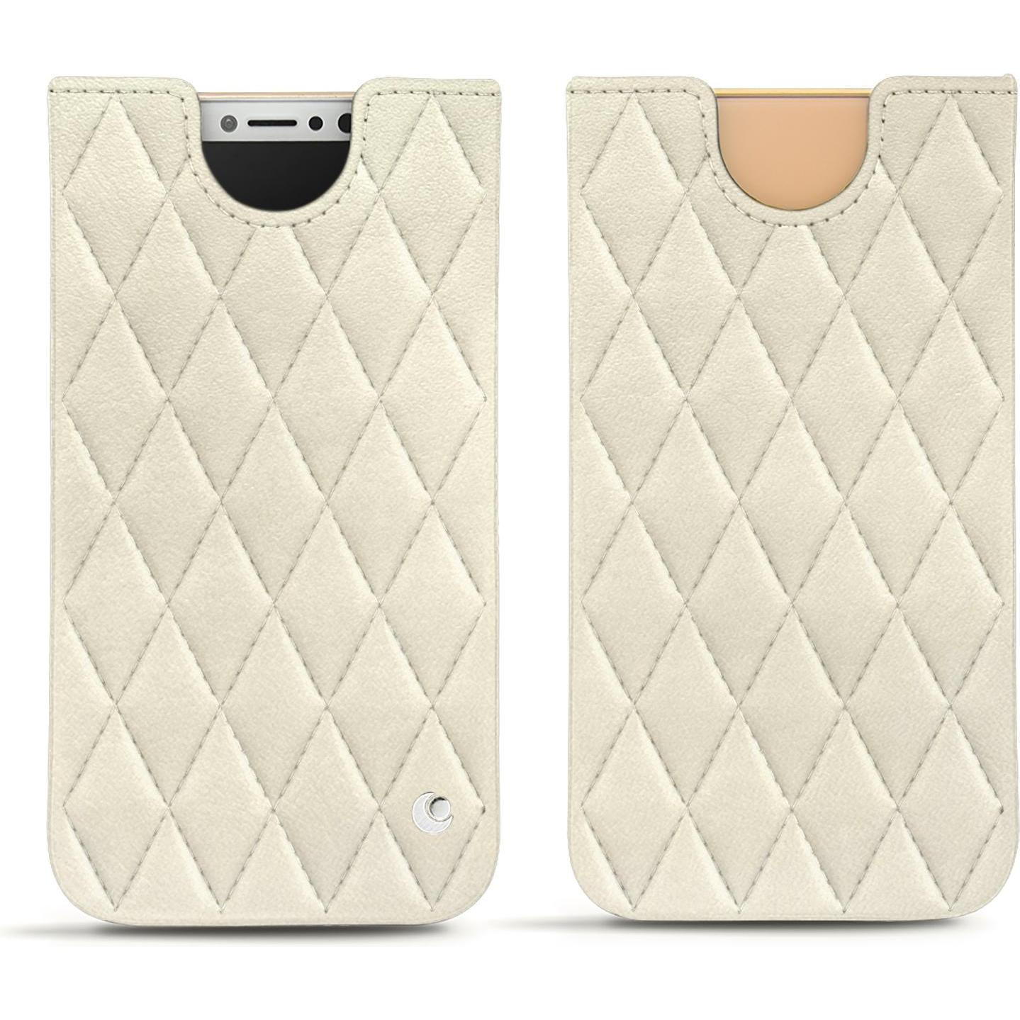 Thumbnail - Noreve Lederschutzhülle (Apple iPhone X), Smartphone Hülle, Weiss