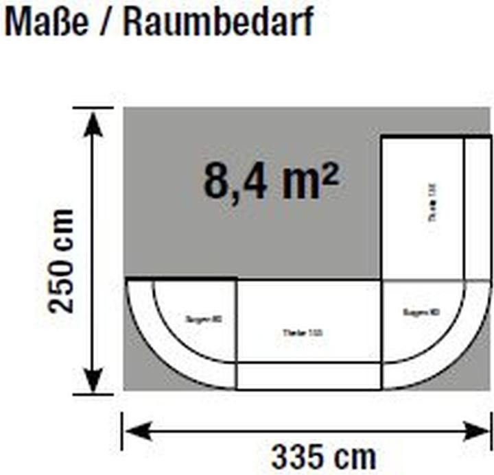 Produktbild Kerkmann BARI Empfangstheke anthrazit, weiss 335,0 x 235,0 x 112,0 cm