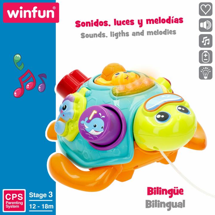 Actual product image Winfun Spielzeug zum Ziehen 23 x 12 x 23 cm Tortoise Bunt (2 Stück)