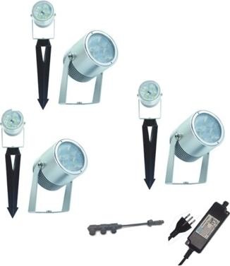 Produktbild Schönenberger LED Gartenstrahler 3er Set KOLIBRI (4W) (IP55 Stecker) (370 lm, IP67)