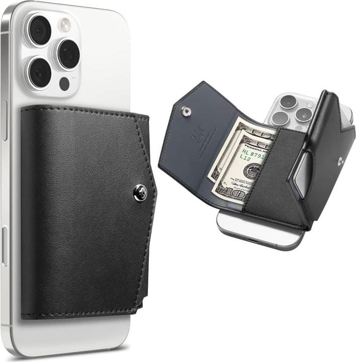 Actual product image Spigen Magnetyczny portfel Valentinus Pro MagSafe czarny