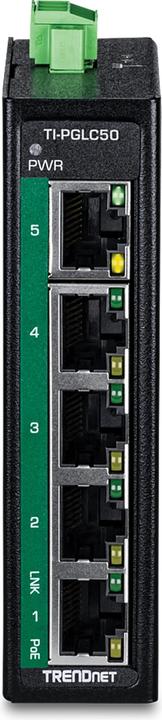 Actual product image Trendnet 5-Port Industrial Gigabit Poe+ (5 ports)