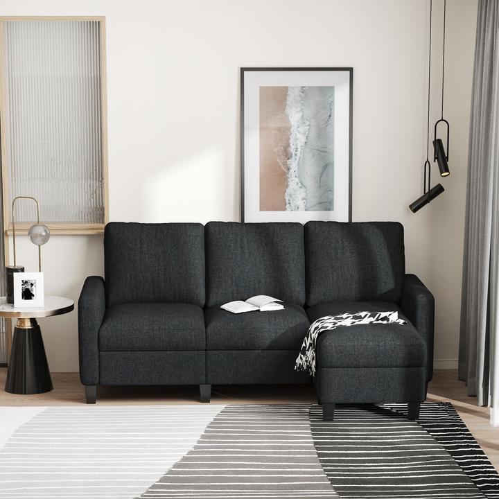 Produktbild Homcom 3-Sitzer-Sofa mit zwei Liegesesseln und einer Chaiselounge (3-Sitzer)