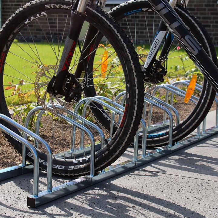 Actual product image Toboli Bicycle Stand for 6 Bikes Multiple Rack Made of Galvanised Steel for Indoor and Outdoor