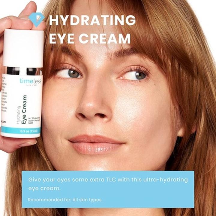 Produktbild Timeless Skin Care Hydrating Hyaluronic Acid Matrixyl Algae Eye Cream 0.5oz (Augenpflege Crème, Tag)