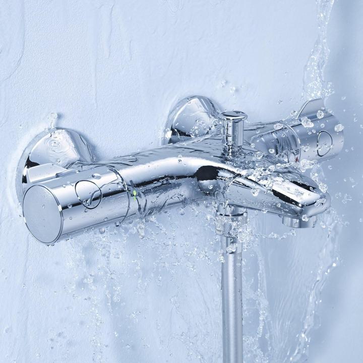 Actual product image Grohe Grohtherm 800 thermostatic bath mixer