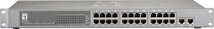 Actual product image LevelOne FGP-2412, 24 FE PoE Plus + 2 GE with 2 Combo SFP Switch (24 ports)