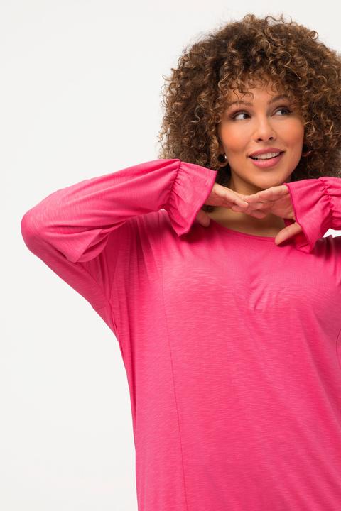 Immagine prodotto Ulla Popken Maglia dal taglio oversize con volant, scollo a girocollo e maniche lunghe (46, 48)