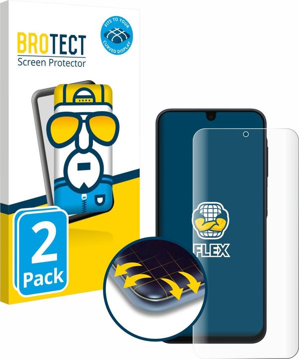 BROTECT Fullscreen für Samsung Galaxy A17 4G Schutzfolie Displayschutz Folie Klar Transparent (2 Stück, Oppo A17 4G)