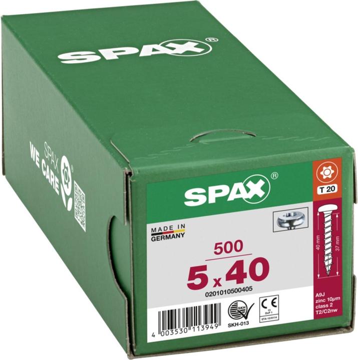 Produktbild Spax Halbrundkopf T-Star Plus T20 Vollgewinde Wirox (500 Schrauben pro Stück)