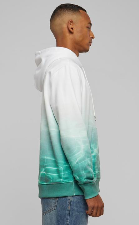 Immagine prodotto Sean John JM221-018-01 Script Logo Pool Print Felpa con cappuccio bianco/verde - 80009 (L)
