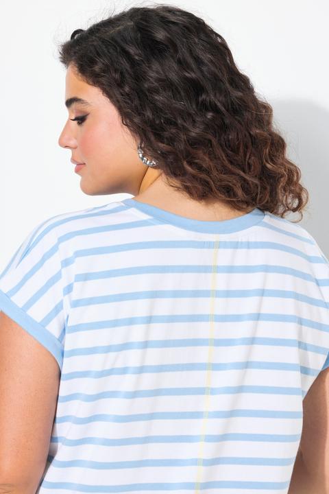 Produktbild Ulla Popken Shirt, Ringel, Oversized, Rundhals, Halbarm (62)