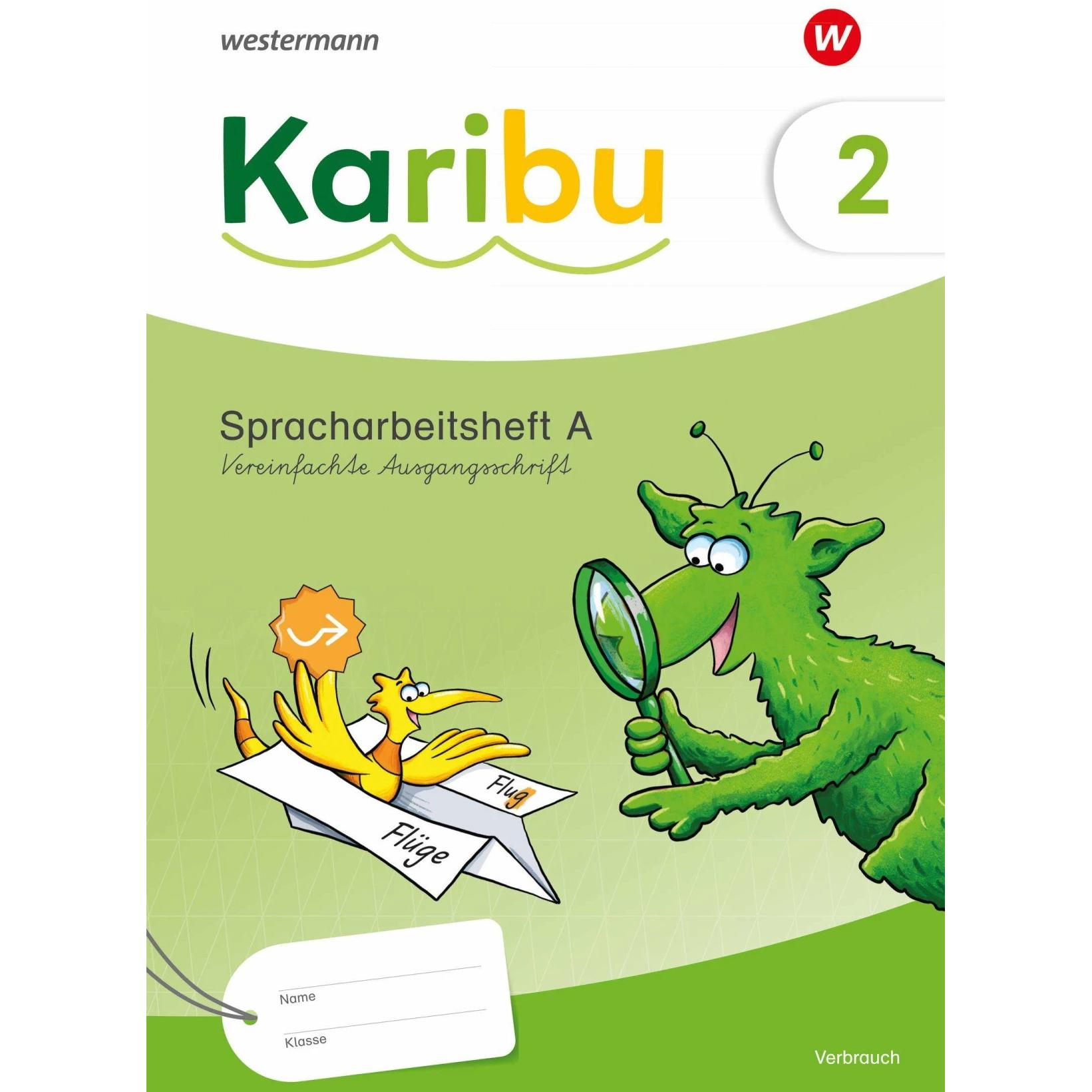 Karibu 2. Spracharbeitshefte. Vereinfachte Ausgangsschrift, Schulbücher von Westermann Schulbuchverlag