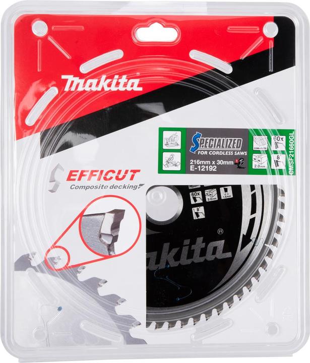 Productafbeelding Makita Zaagblad 216x2,0x30, 60Z EFFICUT