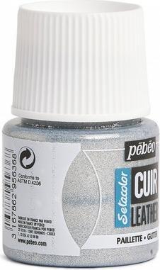 Produktbild Pebeo SetaCuir Lederfarben (silberner Glitzer, 45 ml)