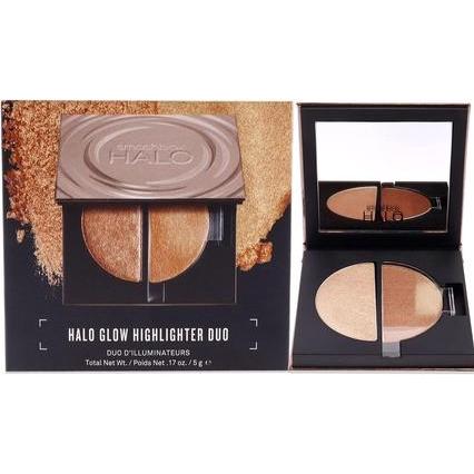 Smashbox, Highlighter + Bronzer, Halo Glow Highlighter Duo Golden Pearl 0.17oz 5g (Goldene Perle, Highlighter, 4.82 g)
