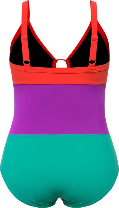 Produktbild Ulla Popken Badeanzug, Colorblocking, Softcups, Aussparungen, recycelt (56)