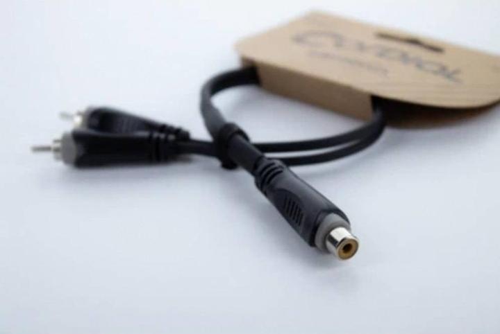 Actual product image Cordial 14888 Klinke / Cinch Audio Y-Adapter (1x Cinch-Buchse - 2x Cinch-Stecker (0.30 m)
