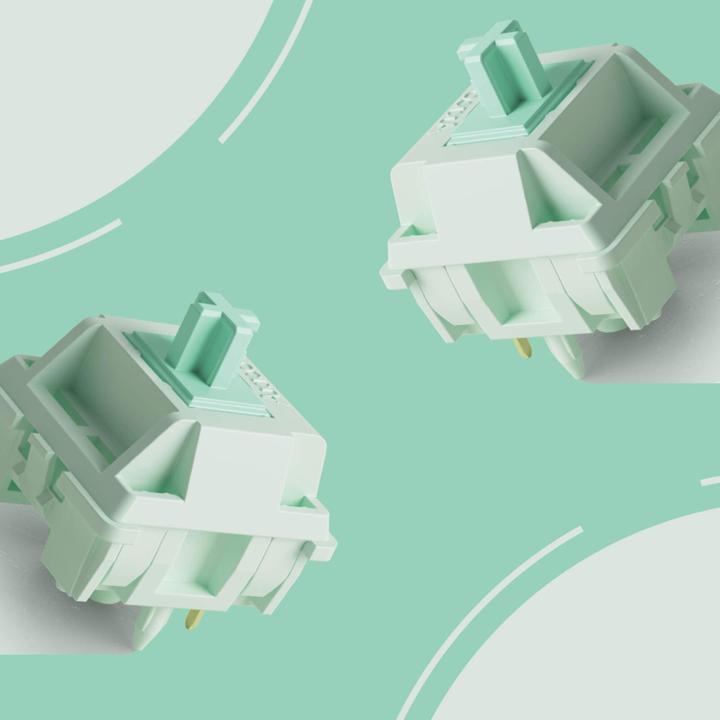 Actual product image Akko Botany Switch, mechanical, 5-pin, linear, MX-Stem, 38g - 45 pieces