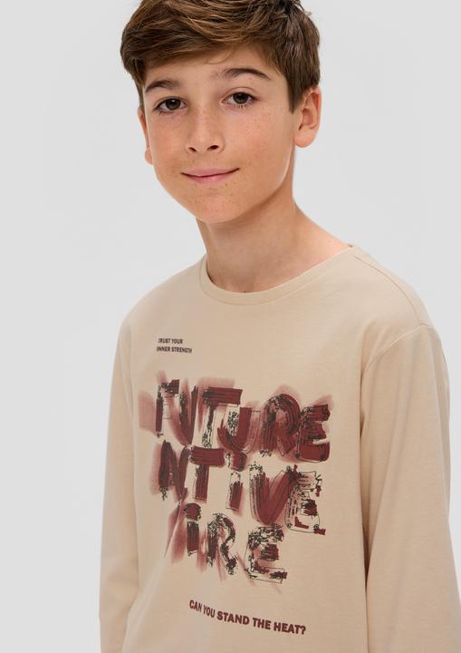 Produktbild s.Oliver T-Shirt Longsleeve mit Statement-Print (S)