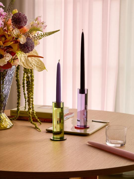 Productafbeelding Hübsch Cut Kerzenständer Grün (2er Set)