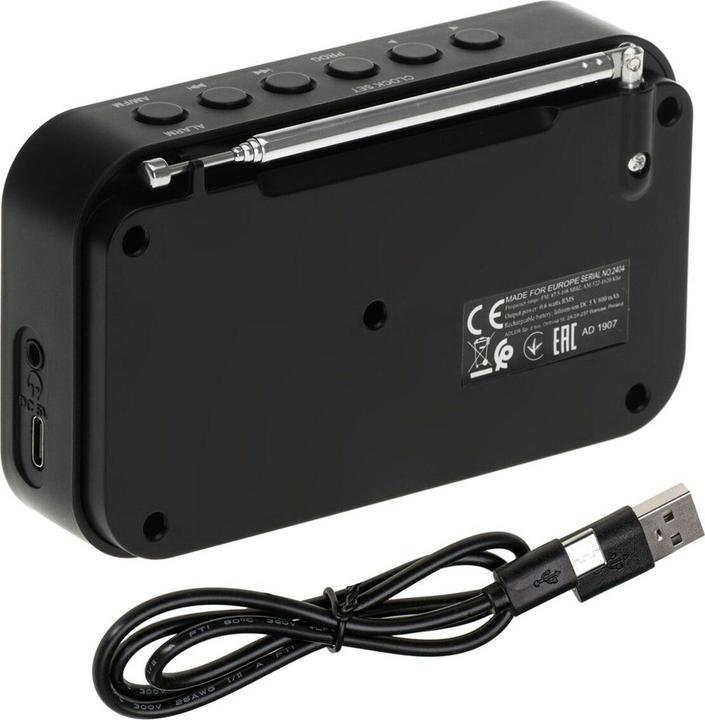 Actual product image Adler Interactive solution | Digital radio PLL AM/FM | AD 1907 | Alarm function | White/Black (AM, FM)
