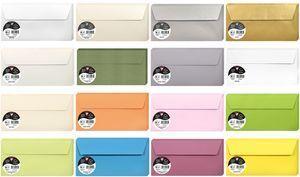 Produktbild Clairefontaine Packung mit 20 Umschlägen Pollen DL 110x220 120g/m2 - Salbeigrün (110 x 220 mm, dl, 20x)