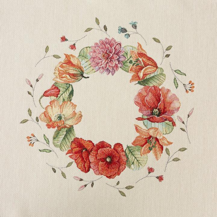 Actual product image Eurofirany Tapestry profile with summer flower motif 140 x 180 cm (180 x 140 cm)