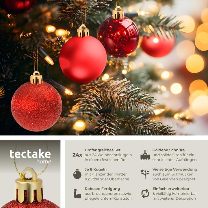 Actual product image tectake Christmas baubles (24 -part)