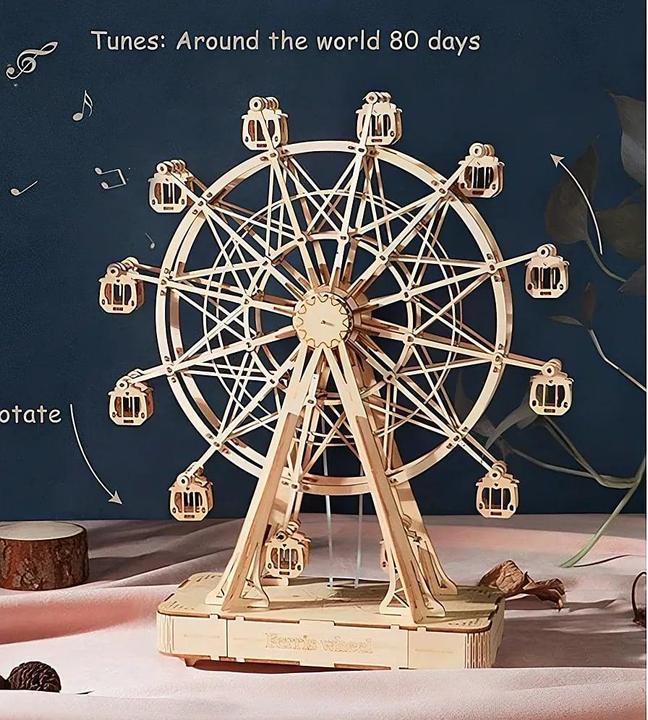 Actual product image Robotime Music box Ferris wheel