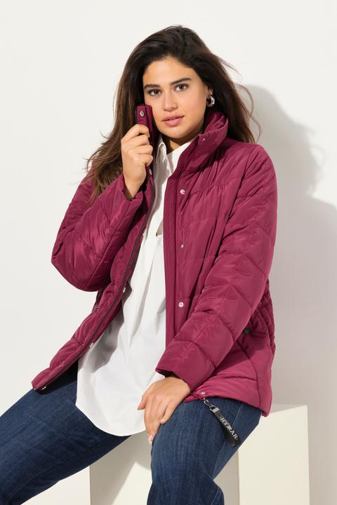 Produktbild Ulla Popken Steppjacke mit leichter Wattierung, Stehkragen, Eingriffstatschen, langarm (46, 48)