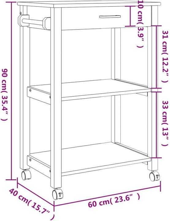 Image du produit vidaXL Küchenwagen